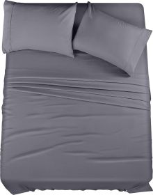 Queen Sheet Set 4 Piece Bed Sheets Bed Soft and Breathable