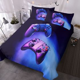 Boys Gamer Duvet Cover Set,Gamepad Bedding Set Kids Young Man Video Games Down Comforter for Teen Child Game Room Decor (size: QUEEN)