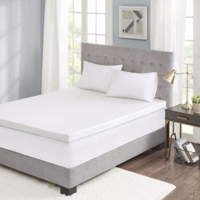 Hypoallergenic 3" Cooling Gel Memory Foam Mattress Topper with Removable Cooling Cover (Color: as Pic)